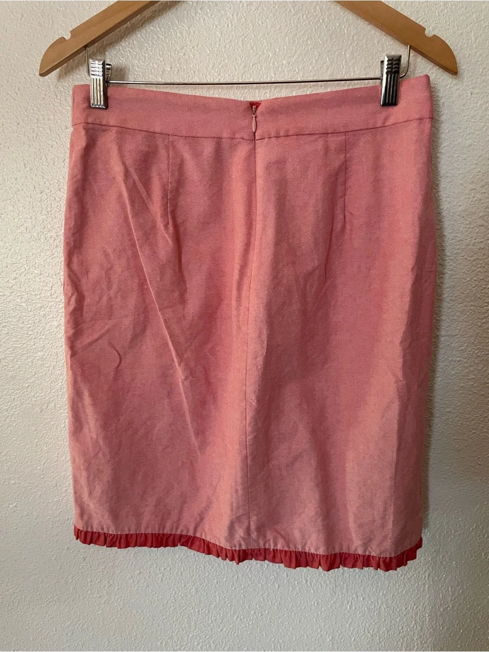 J. Crew Oxford ruffle pencil skirt size 6 100% Cotton